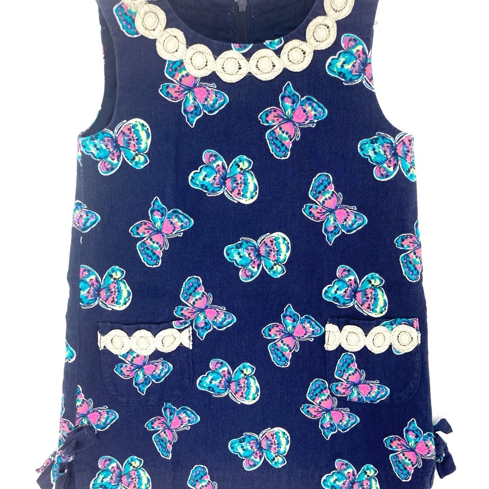 Lily Pulitzer Butterfly Print Dress with Pockets size 3